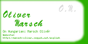 oliver marsch business card